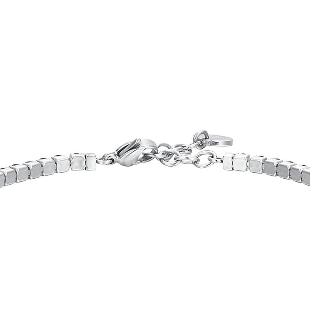 BRACCIALE TENNIS UOMO ANCORA E ZIRCONI NERI - Image 5