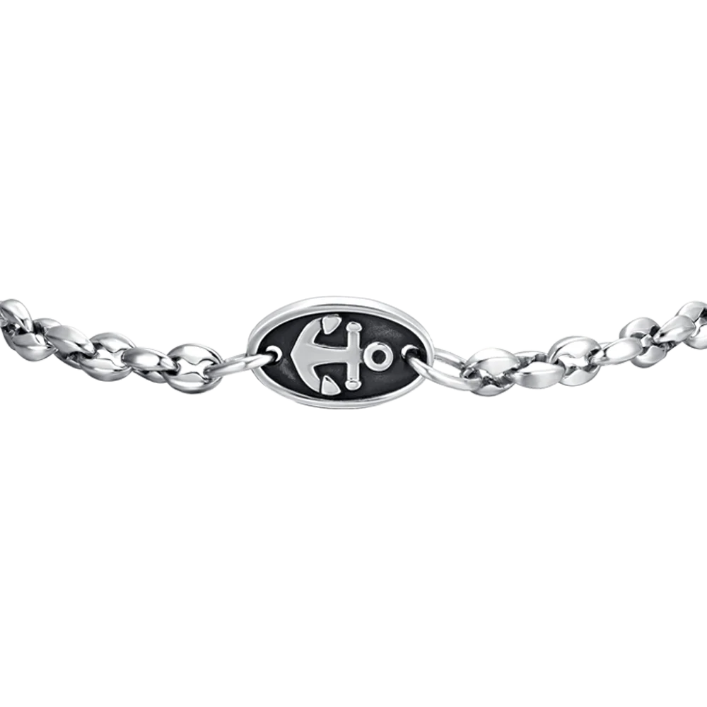 BRACCIALE UOMO IN ACCIAIO CON ANCORA - Image 4
