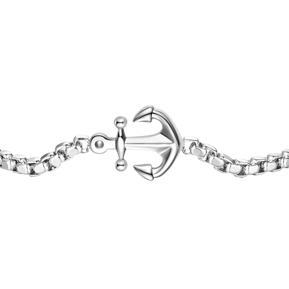 BRACCIALE UOMO IN ACCIAIO CON ANCORA - Image 4