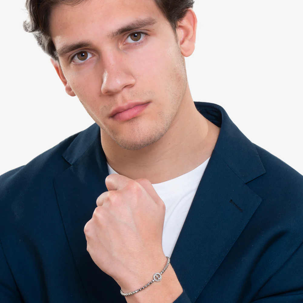 BRACCIALE UOMO IN ACCIAIO CON ANCORA - Image 3