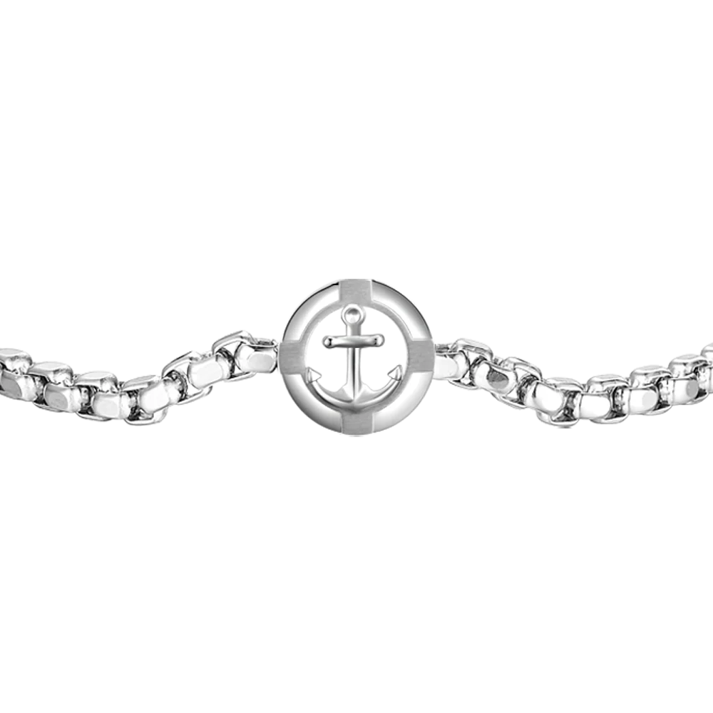 BRACCIALE UOMO IN ACCIAIO CON ANCORA - Image 4