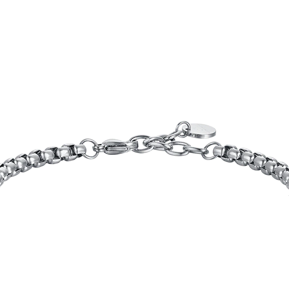 BRACCIALE UOMO IN ACCIAIO CON CRISTALLI BLU - Image 5