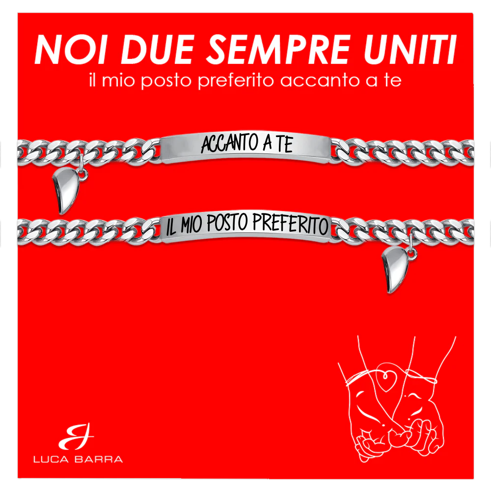 BRACCIALE UOMO IN ACCIAIO CON CUORE CALAMITA