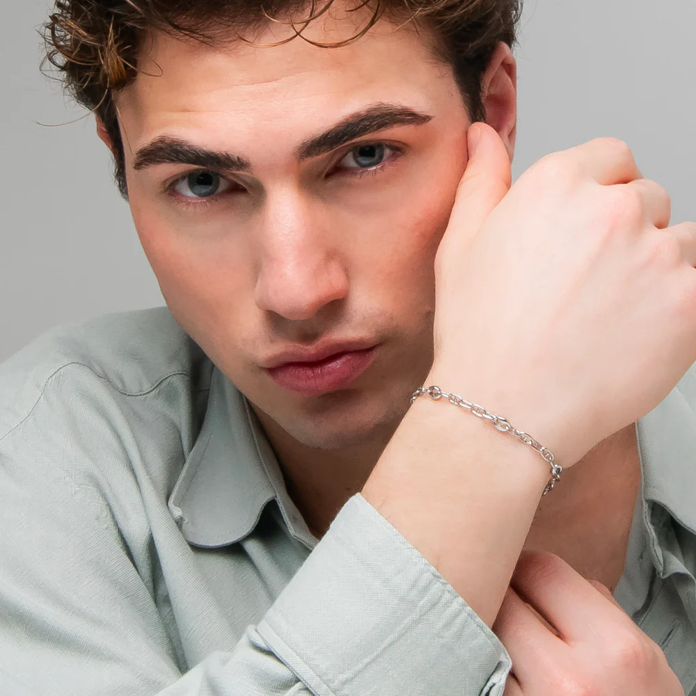 BRACCIALE UOMO IN ACCIAIO CON ELEMENTI IN ACCIAIO - Image 3