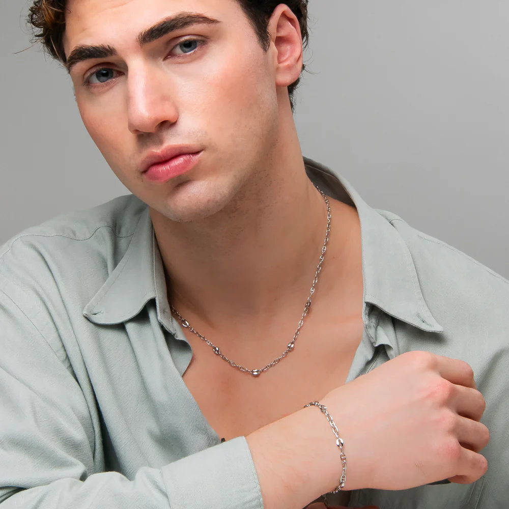BRACCIALE UOMO IN ACCIAIO CON ELEMENTI IN ACCIAIO - Image 4