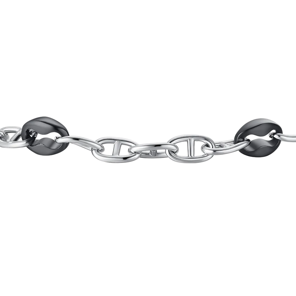 BRACCIALE UOMO IN ACCIAIO CON ELEMENTI IN ACCIAIO IP NERO - Image 5