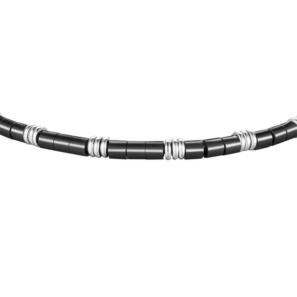 BRACCIALE UOMO IN ACCIAIO CON ELEMENTI IN ACCIAIO IP NERO - Image 4