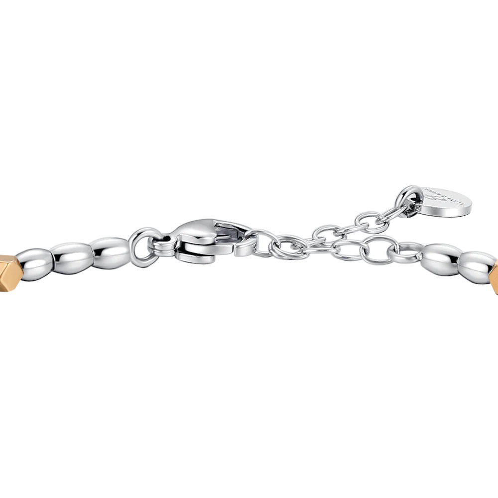 BRACCIALE UOMO IN ACCIAIO CON ELEMENTI IN EMATITE IP GOLD - Image 6