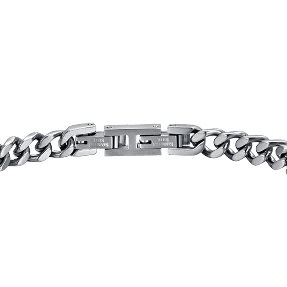 BRACCIALE UOMO IN ACCIAIO CON ELEMENTI NERI - Image 3