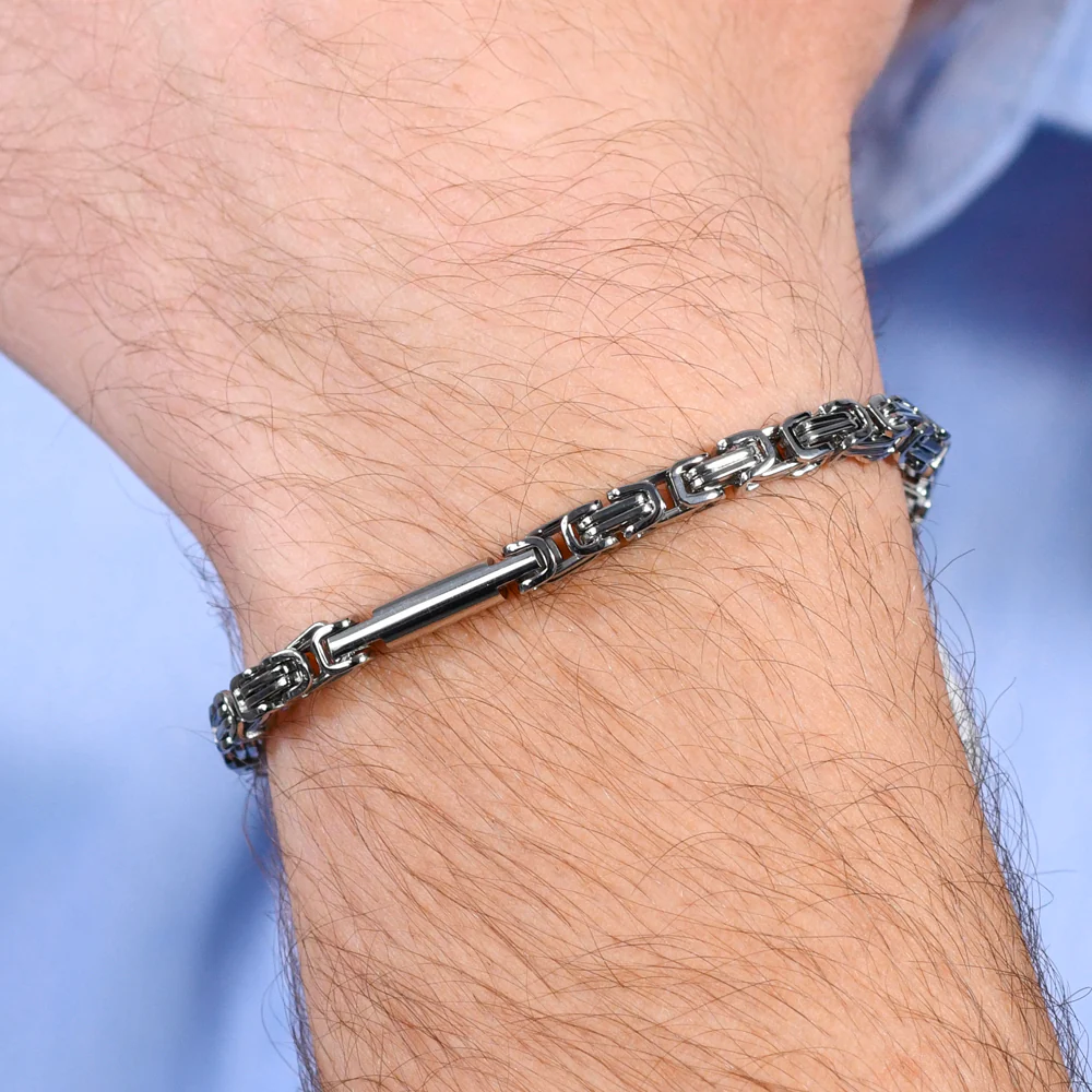 BRACCIALE UOMO IN ACCIAIO CON ELEMENTO - Image 2