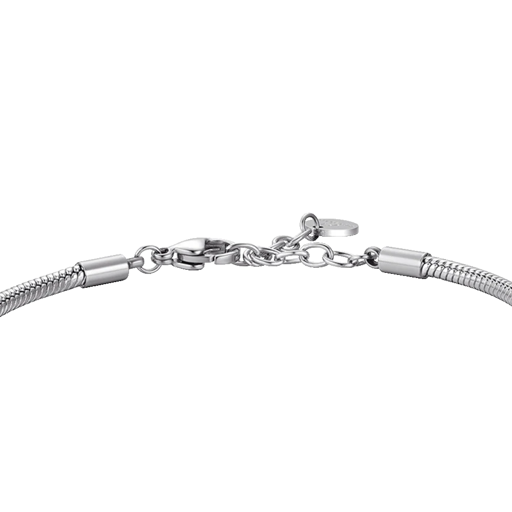 BRACCIALE UOMO IN ACCIAIO CON ELEMENTO CON SMALTO NERO - Image 5