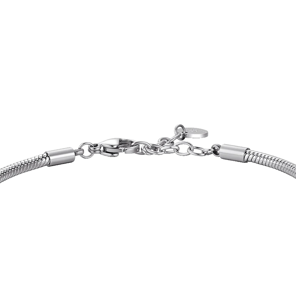 BRACCIALE UOMO IN ACCIAIO CON ELEMENTO CON SMALTO NERO - Image 5