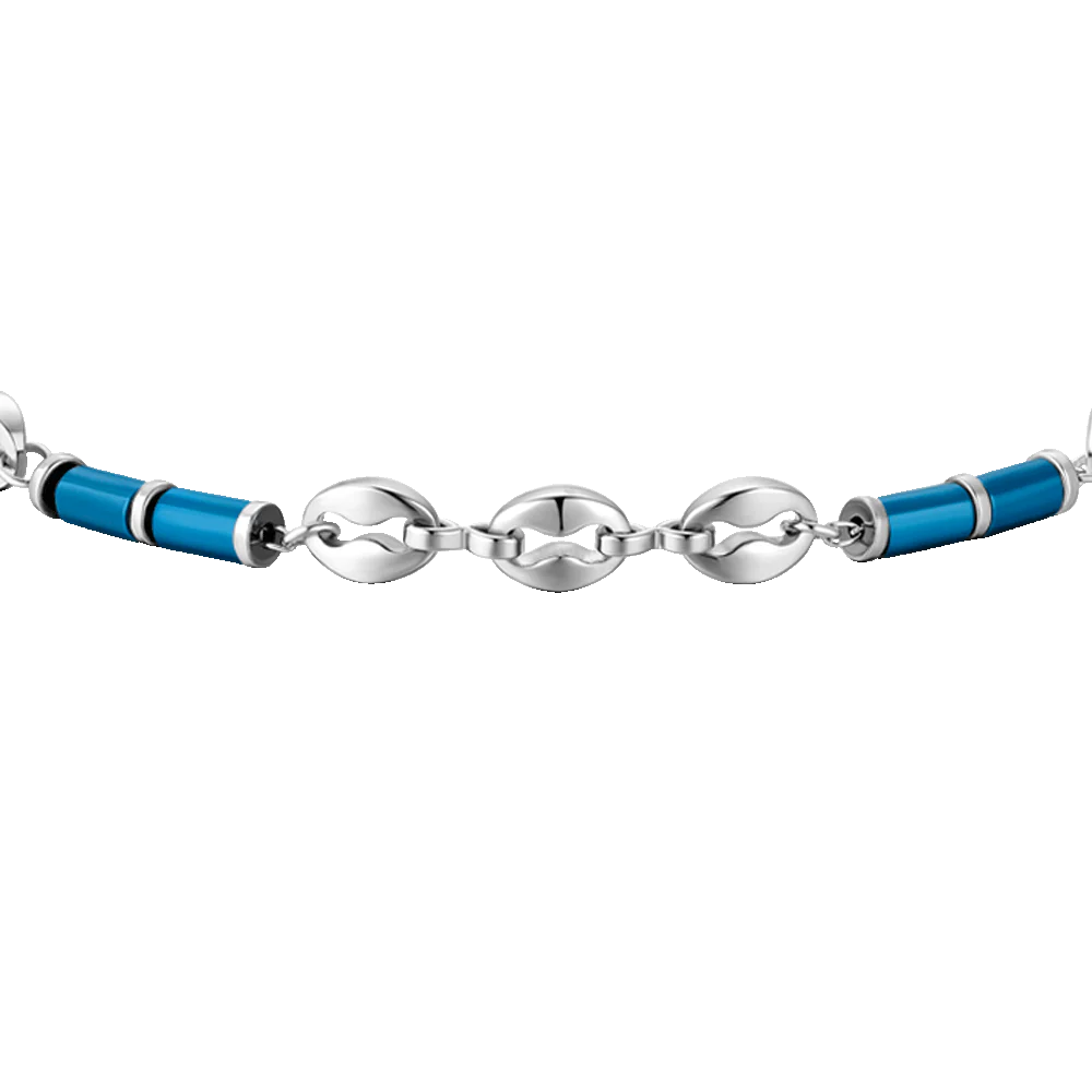 BRACCIALE UOMO IN ACCIAIO CON EMATITE BLU - Image 4