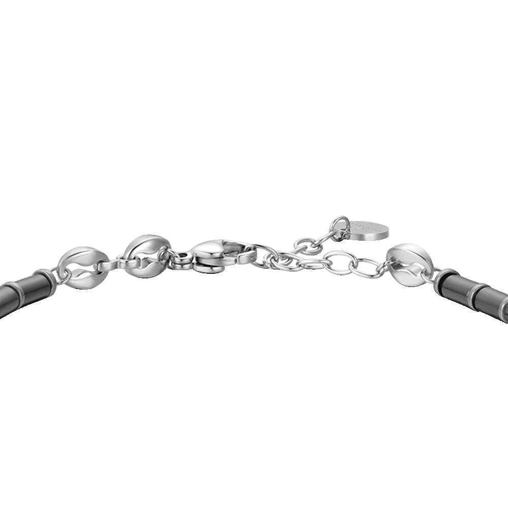 BRACCIALE UOMO IN ACCIAIO CON EMATITE GRIGIA - Image 5