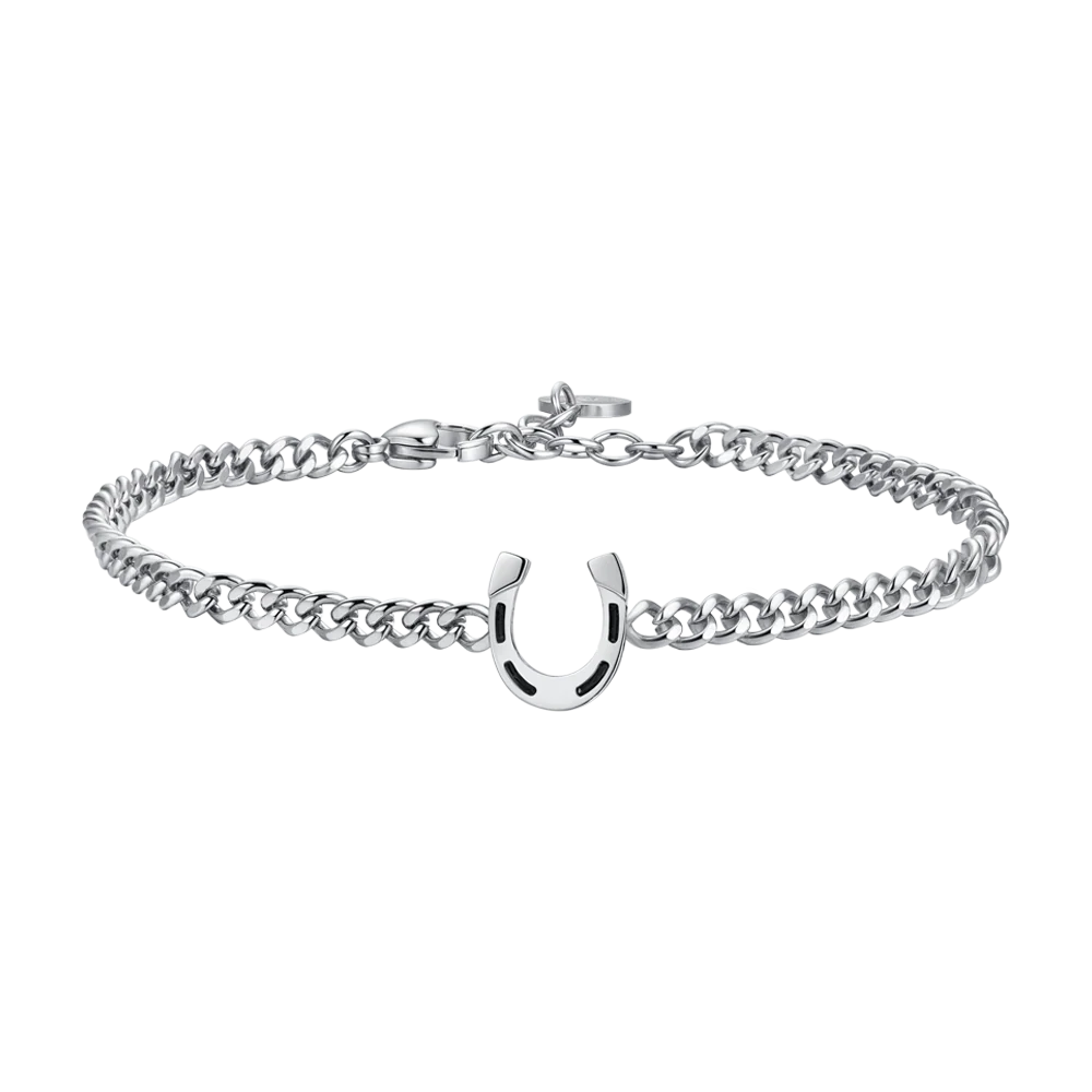 BRACCIALE UOMO IN ACCIAIO CON FERRO DI CAVALLO