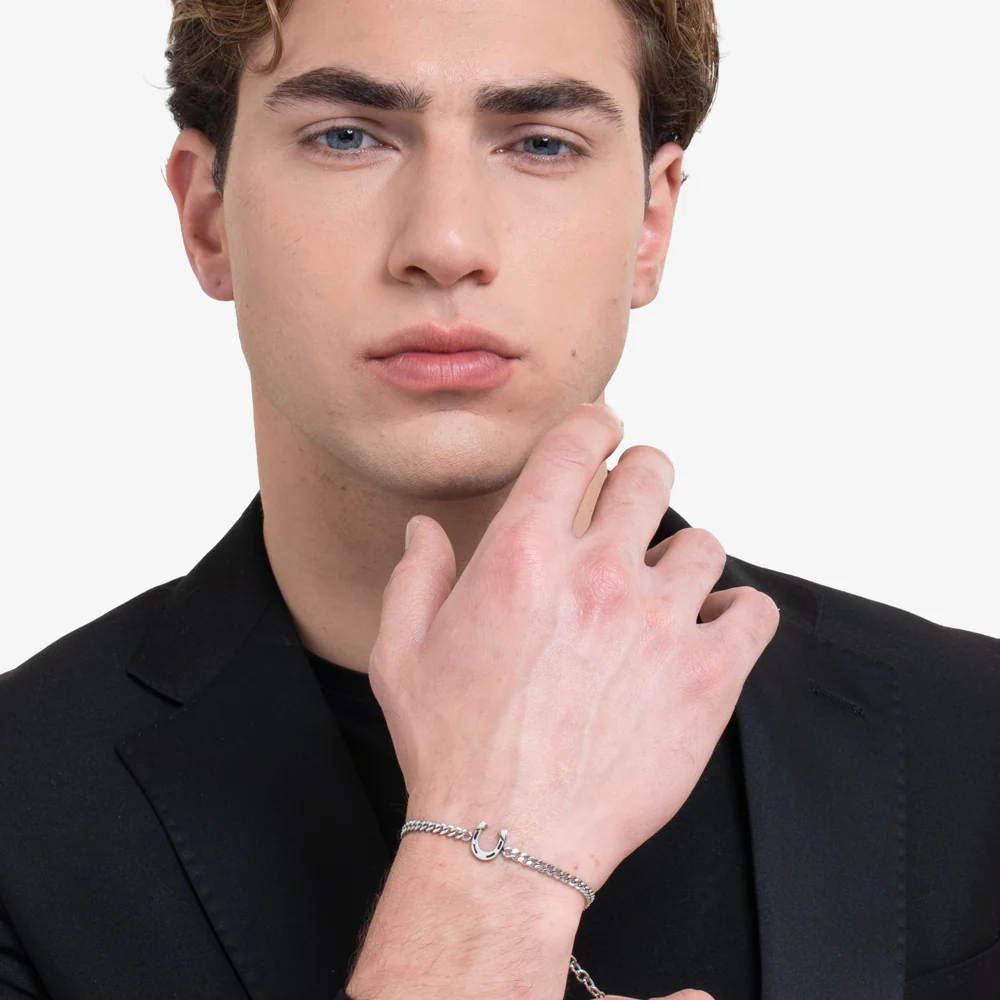 BRACCIALE UOMO IN ACCIAIO CON FERRO DI CAVALLO - Image 3