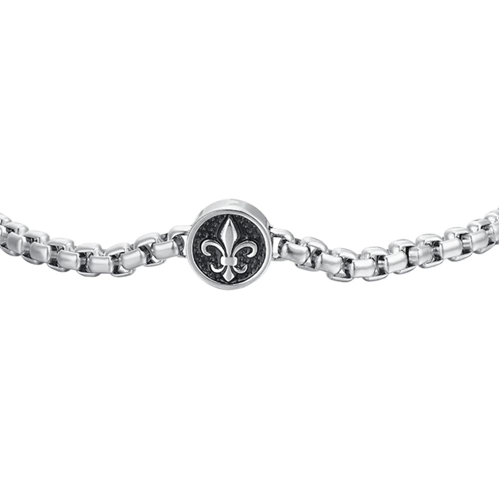 BRACCIALE UOMO IN ACCIAIO CON GIGLIO - Image 4