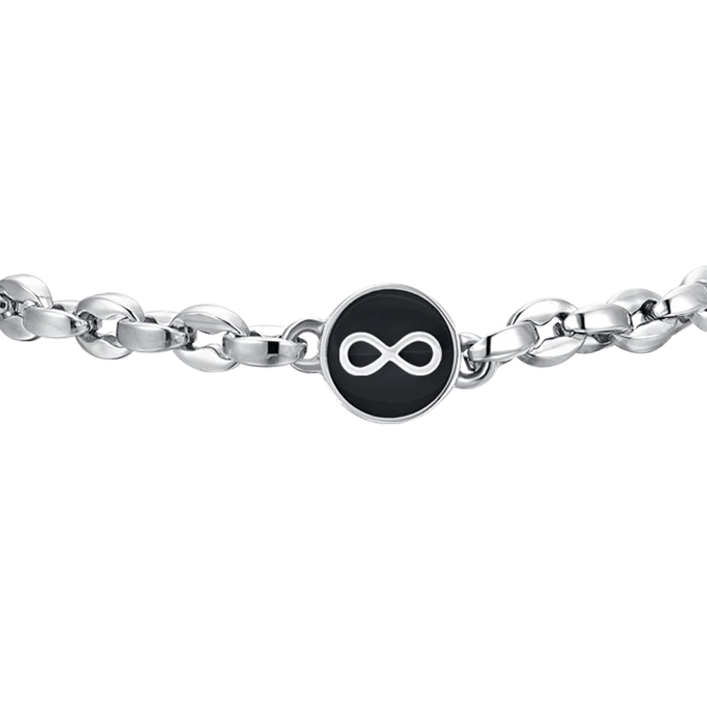 BRACCIALE UOMO IN ACCIAIO CON INFINITO - Image 4
