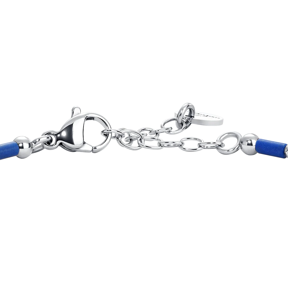 BRACCIALE UOMO IN ACCIAIO CON PIETRA LAPIS ED EMATITE - Image 6