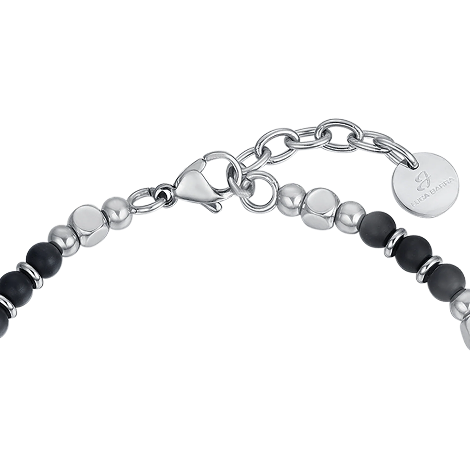 BRACCIALE UOMO IN ACCIAIO CON AGATA NERA - Image 5