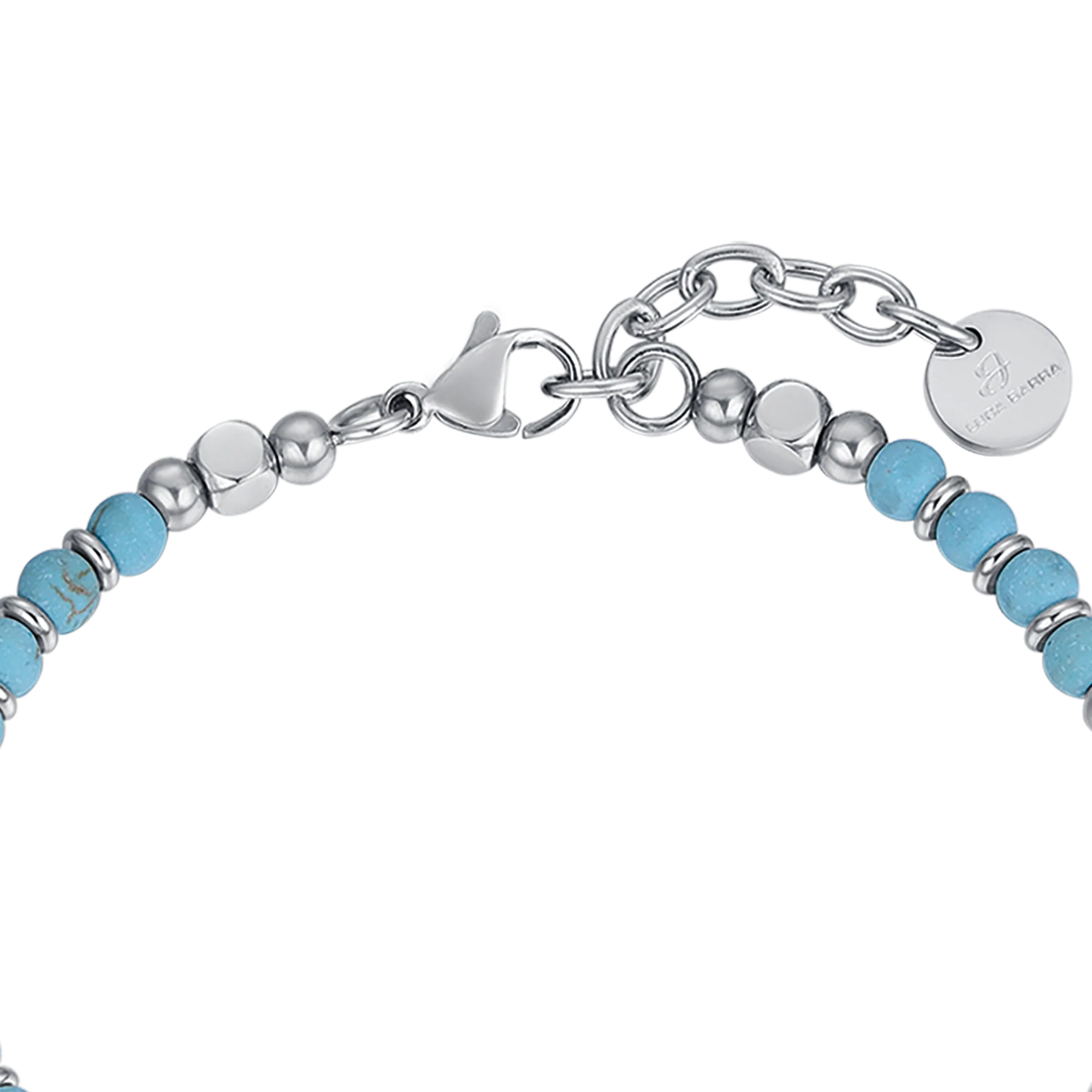 BRACCIALE UOMO IN ACCIAIO CON PIETRE TURCHESI - Image 5