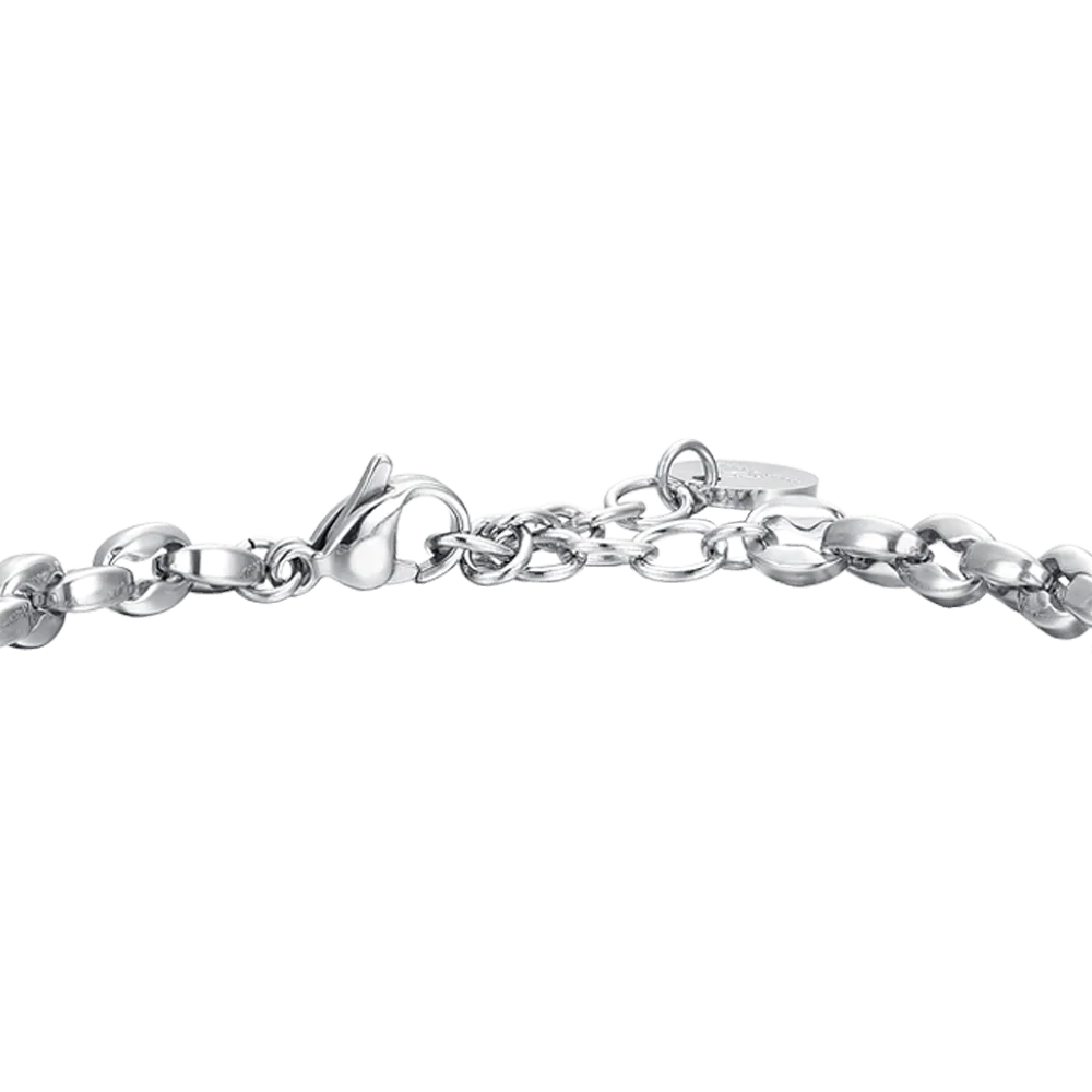 BRACCIALE UOMO IN ACCIAIO CON QUADRIFOGLIO - Image 5