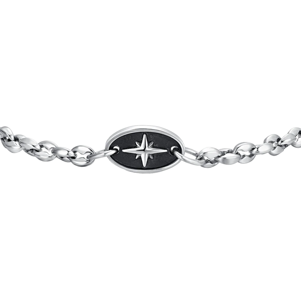 BRACCIALE UOMO IN ACCIAIO CON ROSA DEI VENTI - Image 4