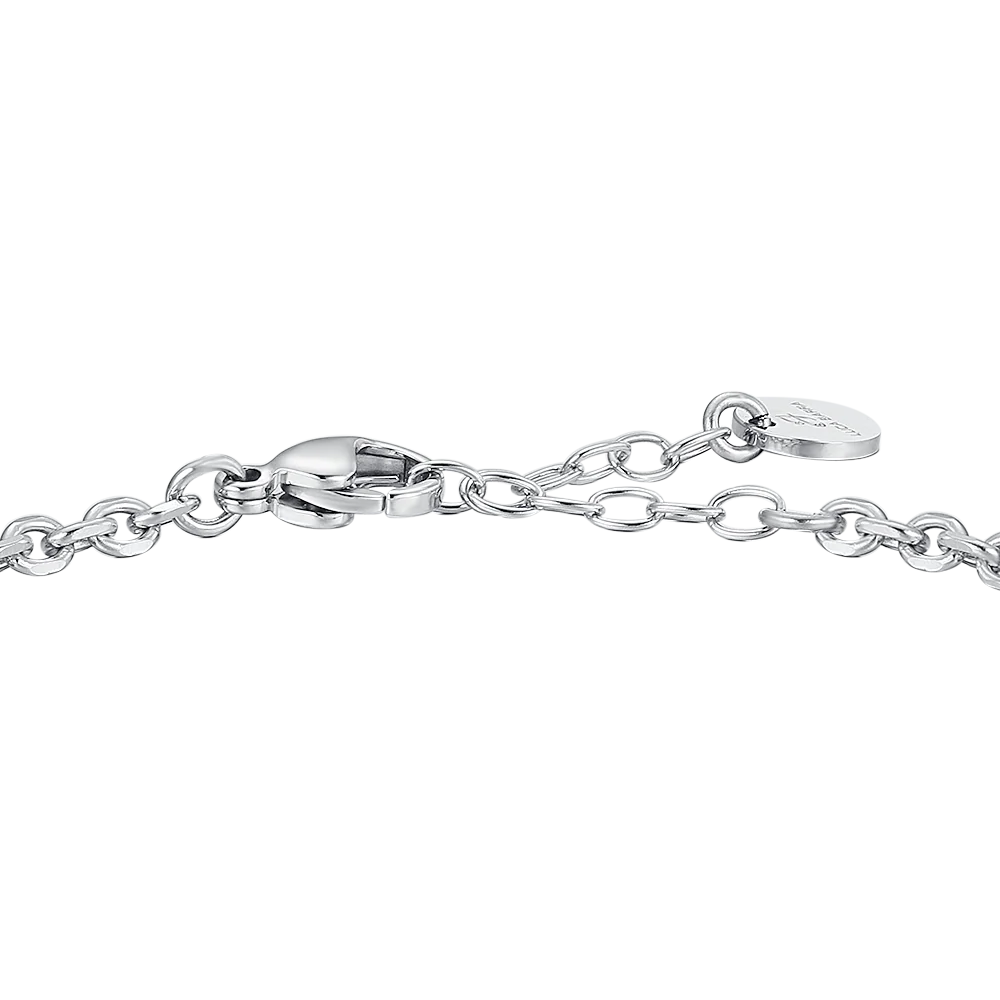 BRACCIALE UOMO IN ACCIAIO CON ROSA DEI VENTI ED ELEMENTI IN IP BLU - Image 6