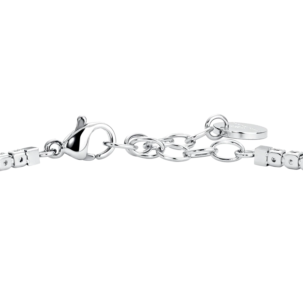 BRACCIALE UOMO IN ACCIAIO CON ZIRCONI NERI - Image 6