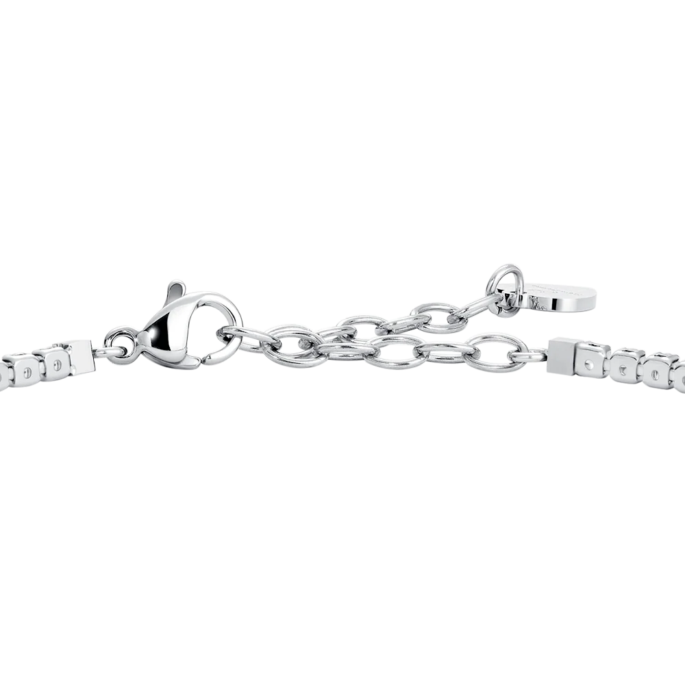 BRACCIALE UOMO IN ACCIAIO CON ZIRCONI VERDI - Image 6