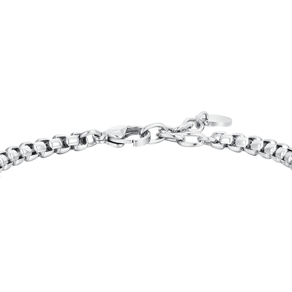 BRACCIALE UOMO IN ACCIAIO ED ELEMENTI IN CERAMICA NERA - Image 5