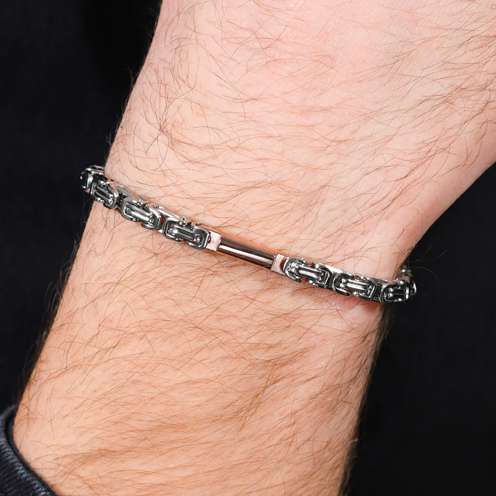 BRACCIALE UOMO IN ACCIAIO ELEMENTO IP ROSE - Image 2