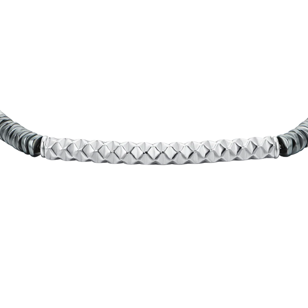 BRACCIALE UOMO IN ACCIAIO EMATITE GRIGIA - Image 4