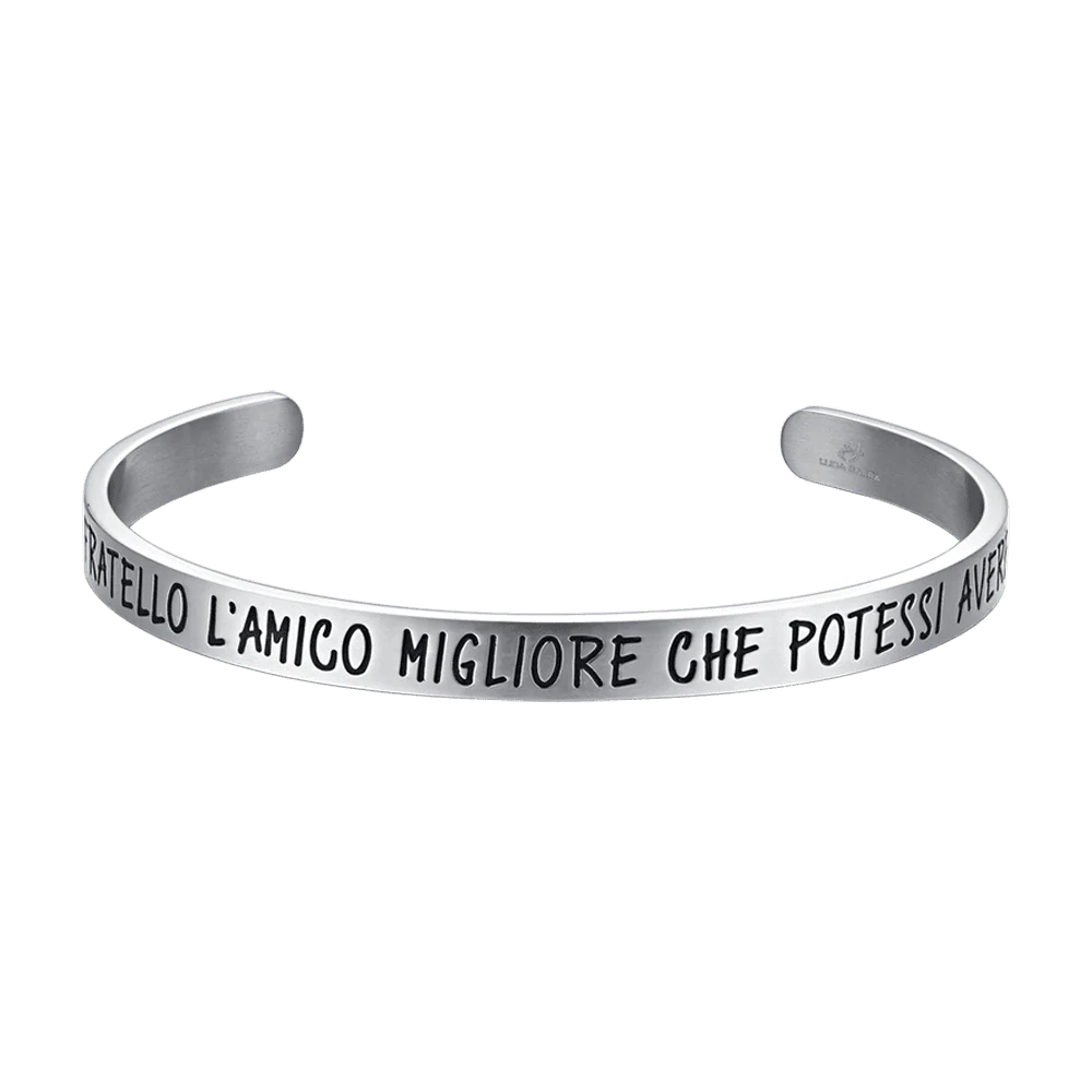 BRACCIALE UOMO IN ACCIAIO FRATELLO L'AMICO MIGLIORE CHE POTESSI AVERE