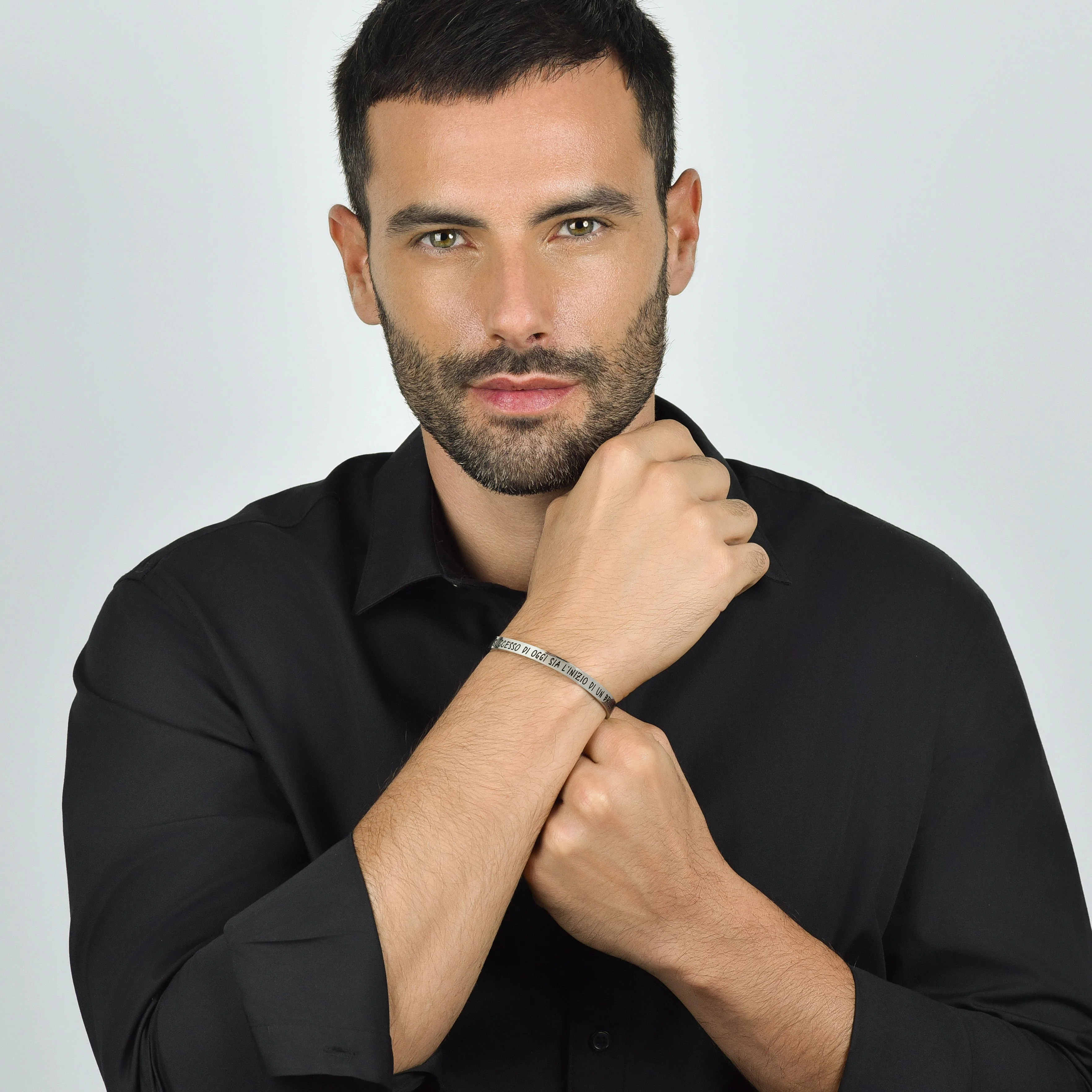 BRACCIALE UOMO IN ACCIAIO IL SUCCESSO DI OGGI SIA L'INIZIO DI UN BRILLANTE FUTUR - Image 3