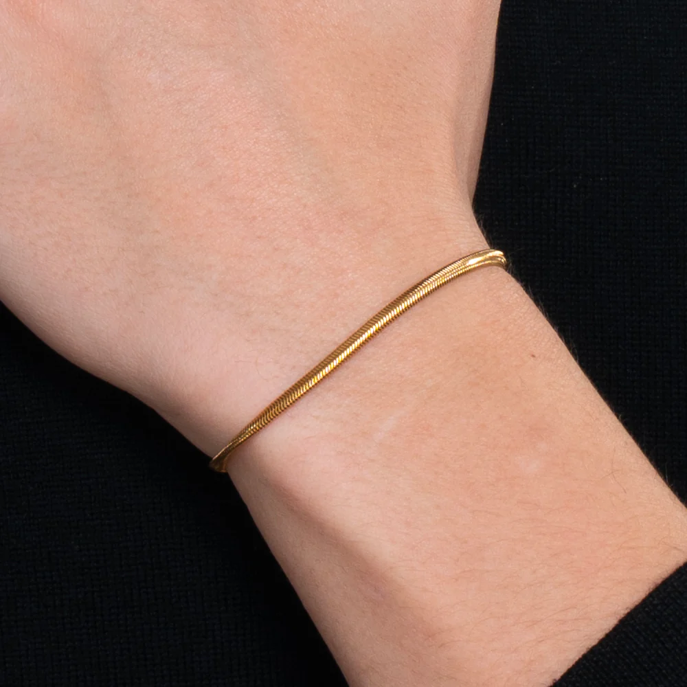 BRACCIALE UOMO IN ACCIAIO IP GOLD - Image 2