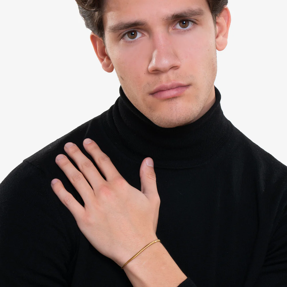 BRACCIALE UOMO IN ACCIAIO IP GOLD - Image 3
