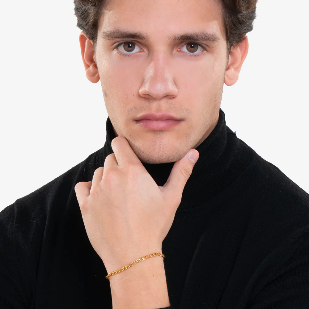 BRACCIALE UOMO IN ACCIAIO  IP GOLD - Image 3