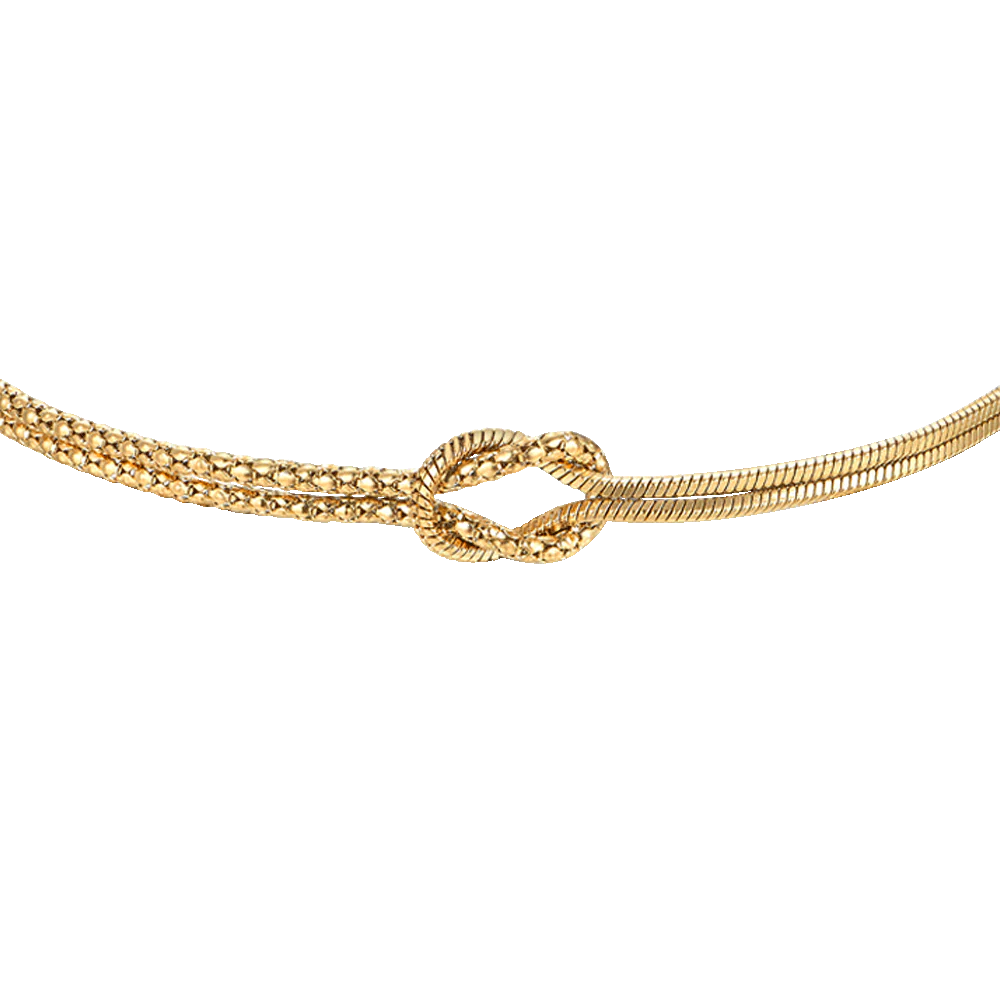 BRACCIALE UOMO IN ACCIAIO IP GOLD CON NODO - Image 4