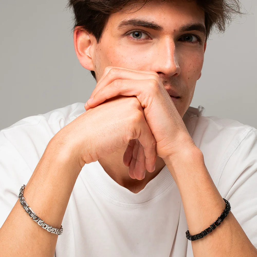 BRACCIALE UOMO IN ACCIAIO IP NERO - Image 4