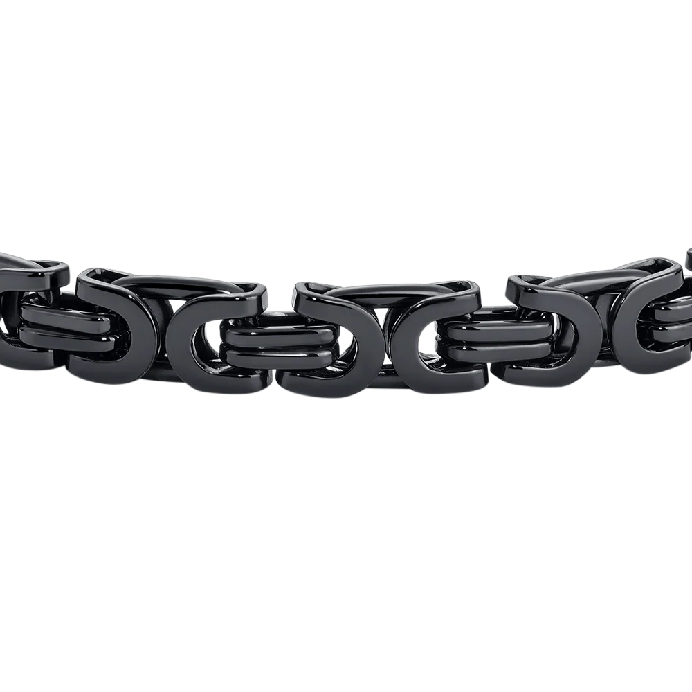 BRACCIALE UOMO IN ACCIAIO IP NERO - Image 5