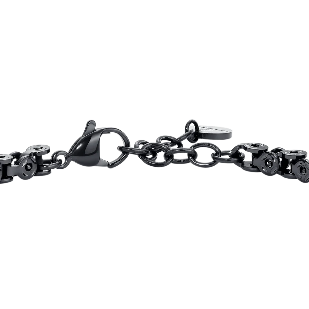 BRACCIALE UOMO IN ACCIAIO IP NERO - Image 5