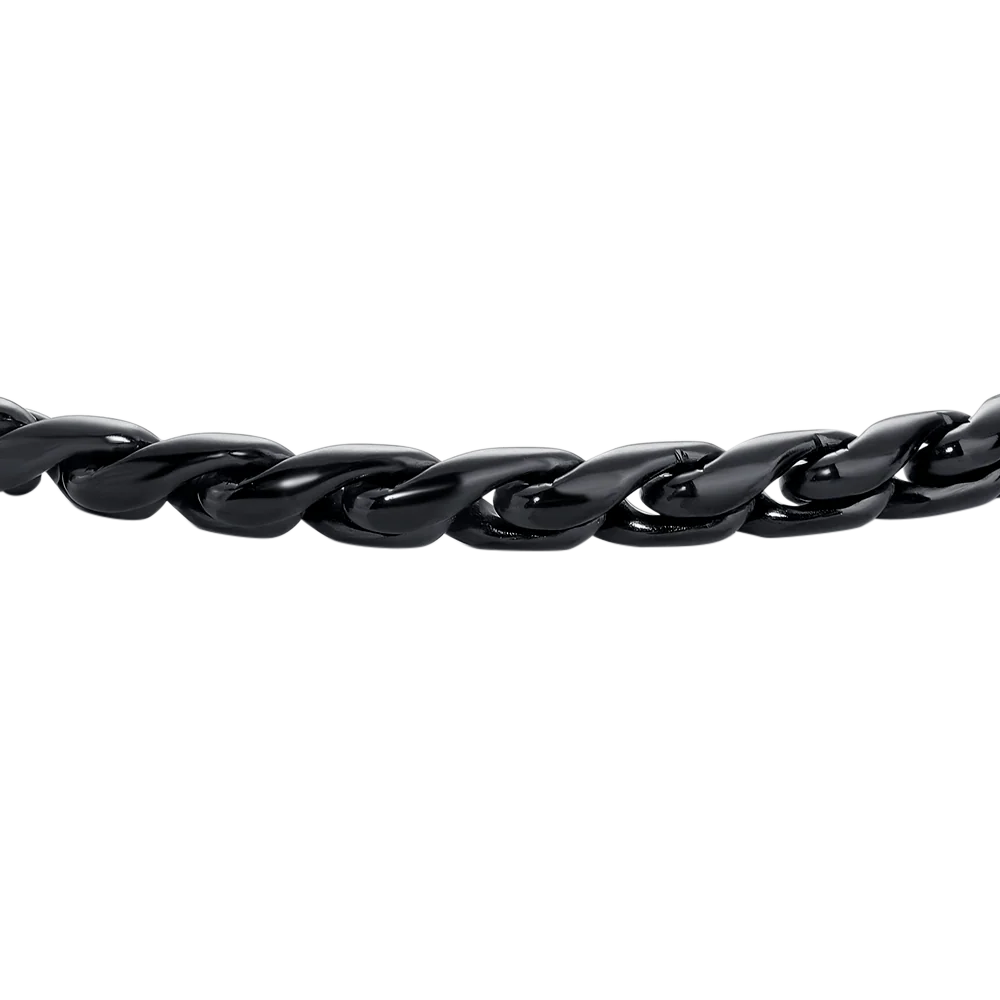 BRACCIALE UOMO IN ACCIAIO IP NERO - Image 5