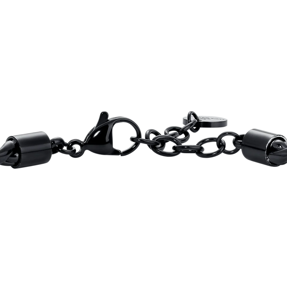BRACCIALE UOMO IN ACCIAIO IP NERO - Image 6