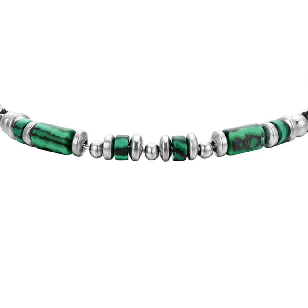 BRACCIALE UOMO IN ACCIAIO MALACHITE VERDE - Image 4