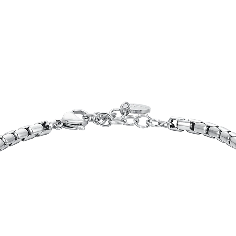 BRACCIALE UOMO IN ACCIAIO PIETRA OCCHIO DI TIGRE - Image 5