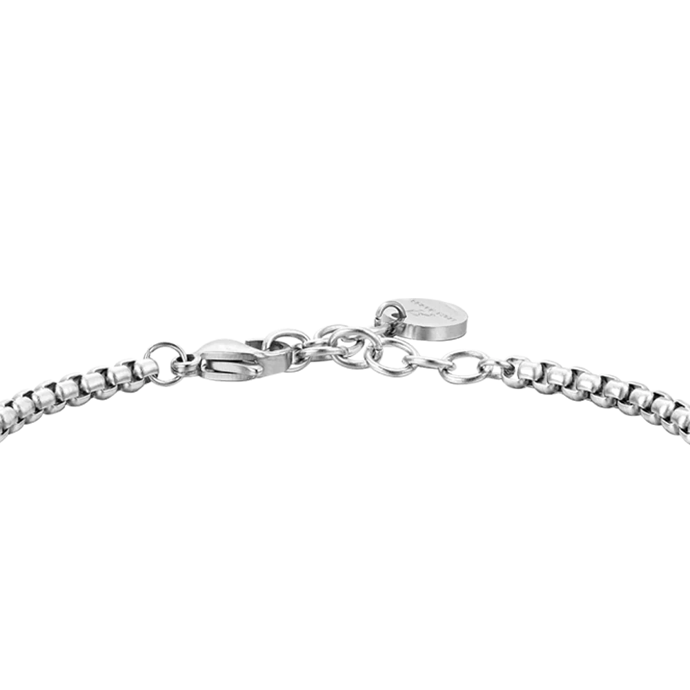 BRACCIALE UOMO IN ACCIAIO PIETRE OCCHIO DI TIGRE - Image 5