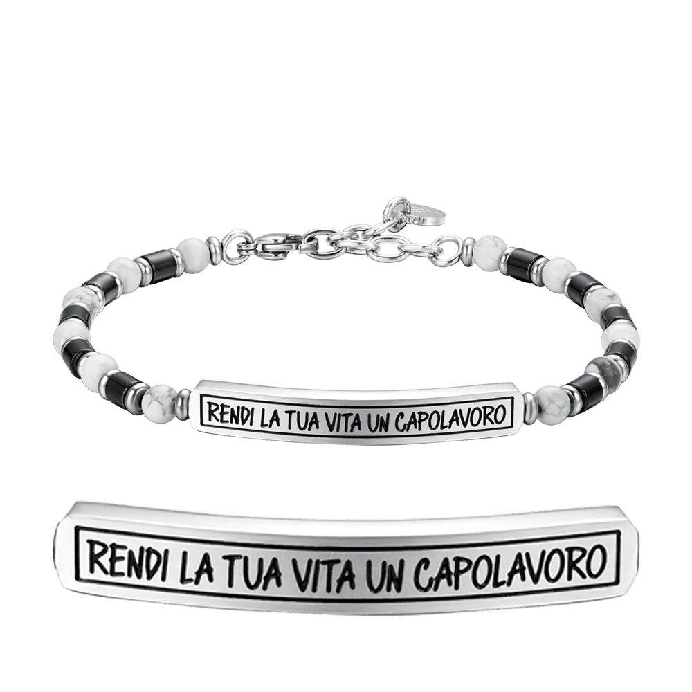 BRACCIALE UOMO IN ACCIAIO RENDI LA TUA VITA UN CAPOLAVORO