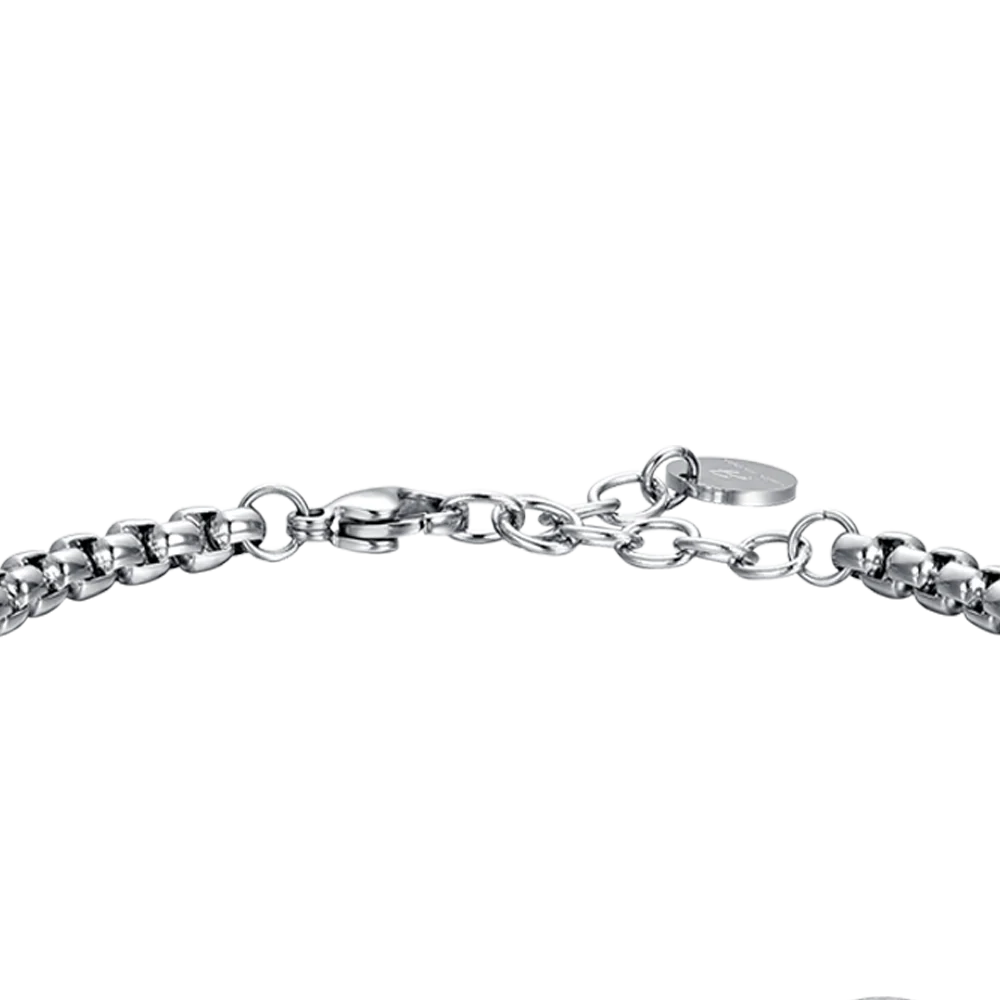 BRACCIALE UOMO IN ACCIAIO SEGNO ZODIACALE LEONE PIASTRA - Image 7