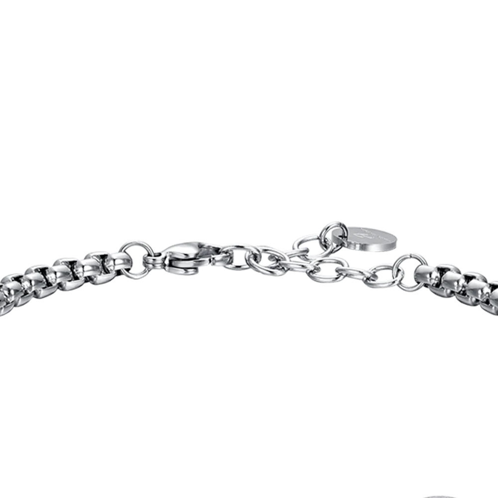 BRACCIALE UOMO IN ACCIAIO SEGNO ZODIACALE TORO PIASTRA - Image 7
